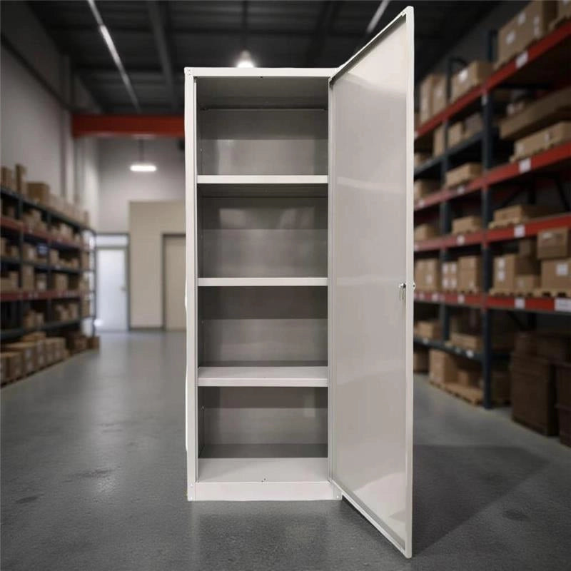 ARMADIO IN METALLO CON 3 PIANI E 1 ANTA 60 X 40 X H167 CM
