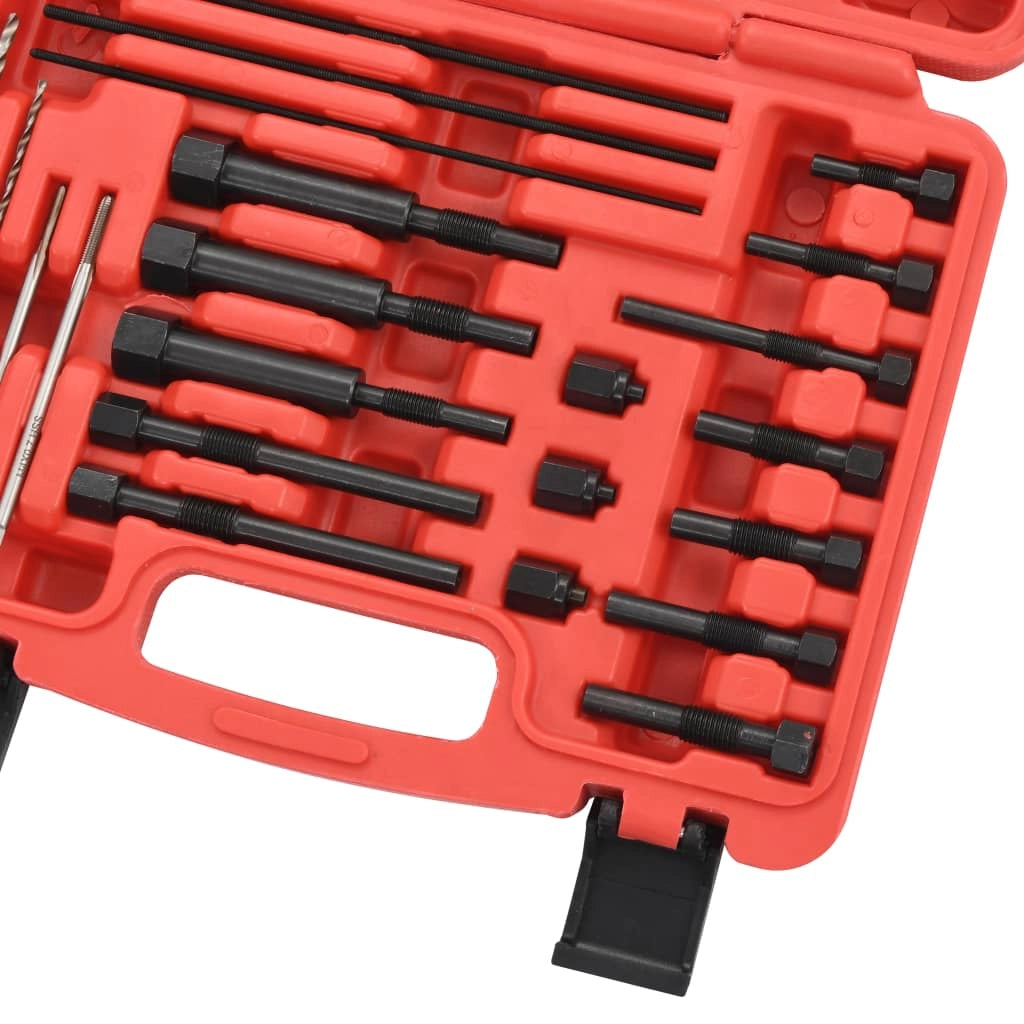 Set di candelette da 22 pezzi attrezzo per auto attrezzo per garage maschio punta elicoidale barra filettata dado di estrazione guida per trapano 8 e 10 mm 02_0004202
