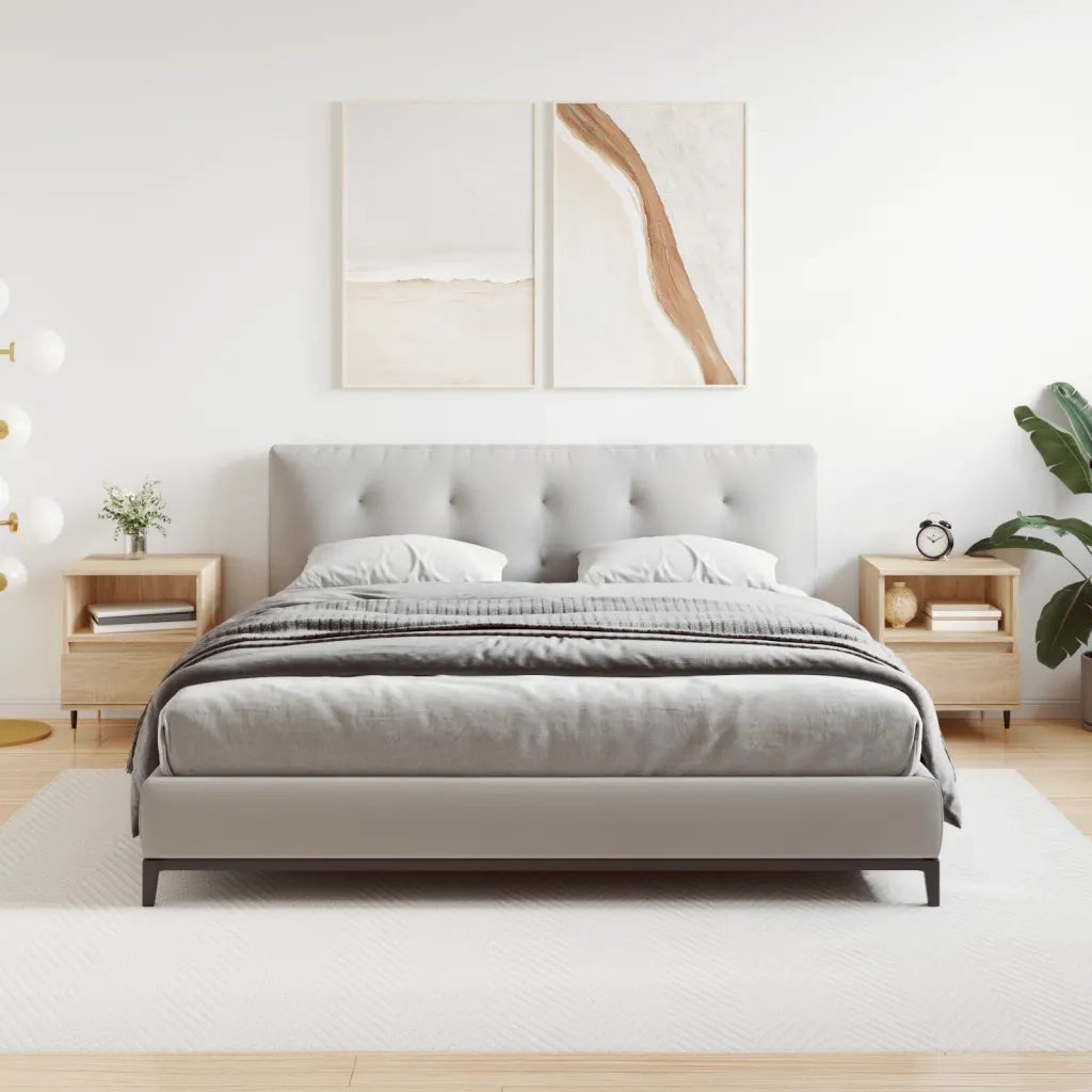 Set di 2 Comodini | Armadio da Notte | Mobiletto da notte Rovere Sonoma 40x35x50 cm in Legno Multistrato