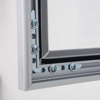 Bacheca con Apertura a Battente 51,5x48,7x2,3 cm in Alluminio Silver