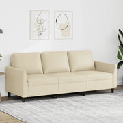 Divano a 3 Posti Crema 180 cm in Similpelle 359339