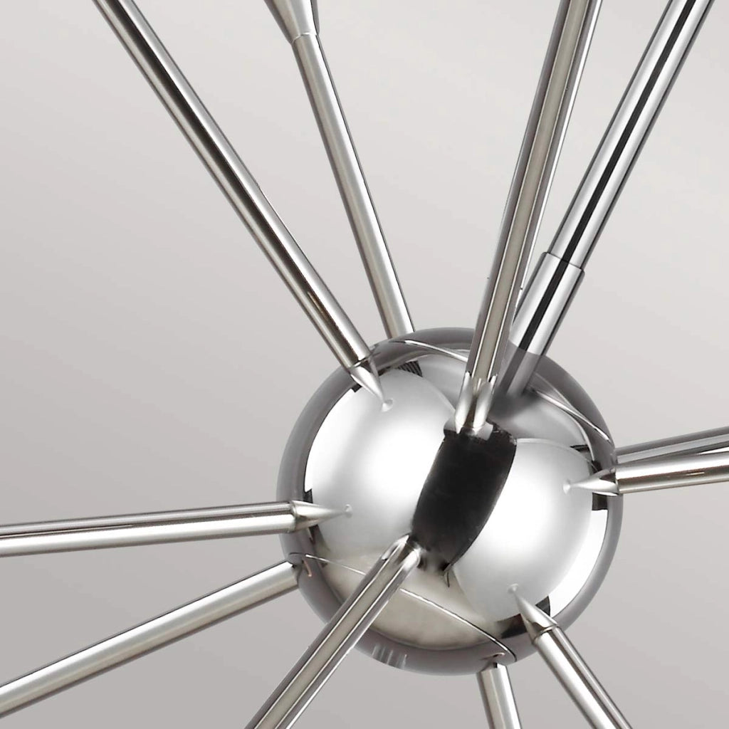 Lampadario moderno Jax nichel lucido 10xG9 LED Feiss
