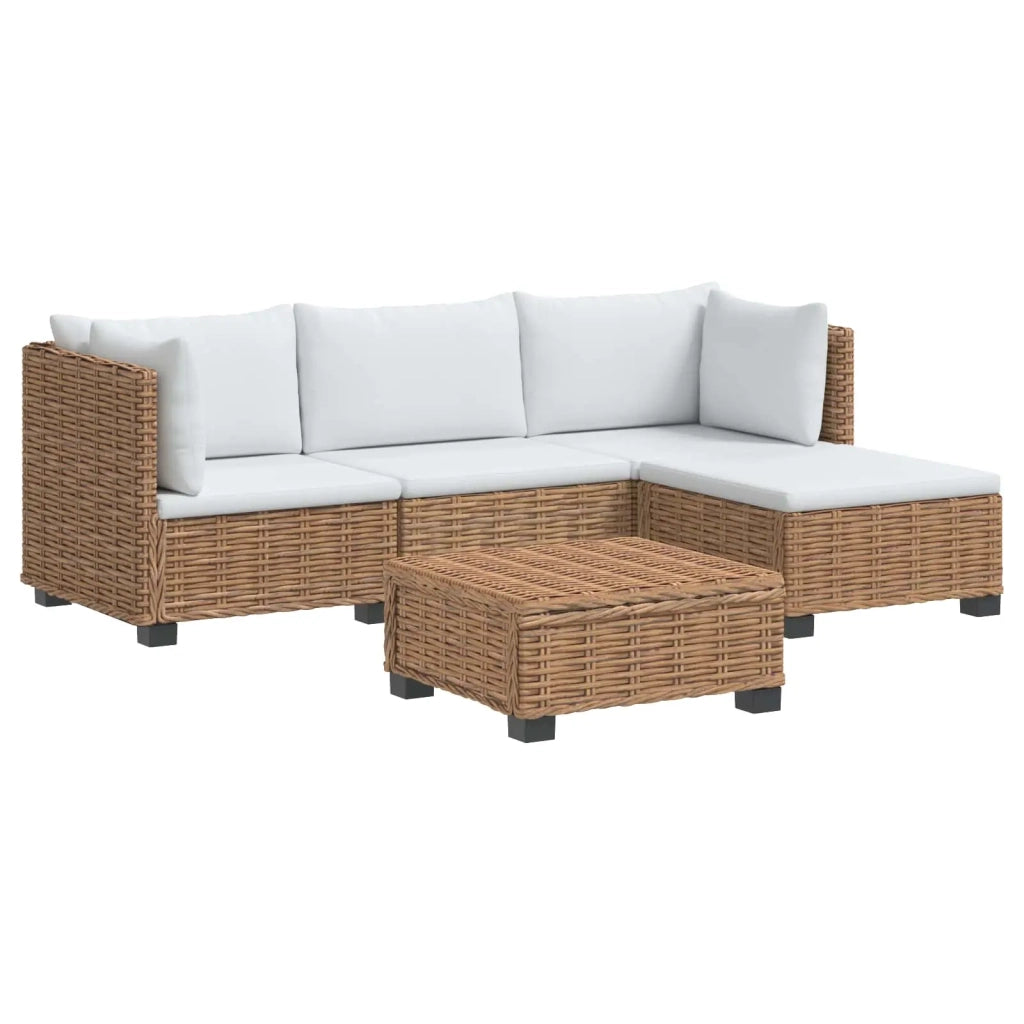 5 pz Set Lounge in Rattan con Cuscini GENDT Rattan naturale 3429848