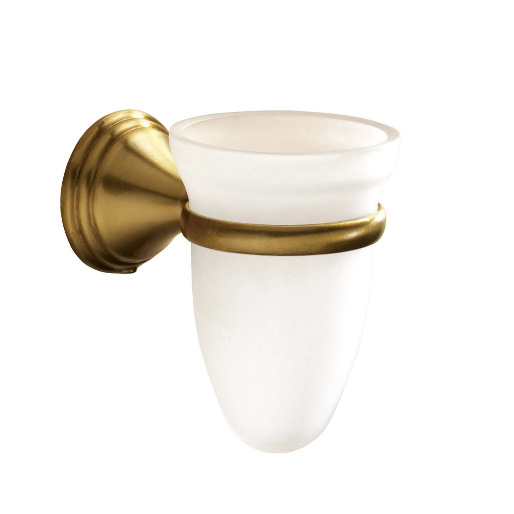 Portaspazzolini da muro in acciaio inox e Cromall 7510 Gedy serie ROMANCE Bronzo