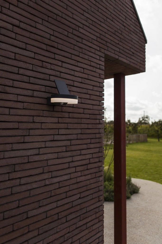 Applique da esterno LED solare tonda antracite RUNDA Lutec