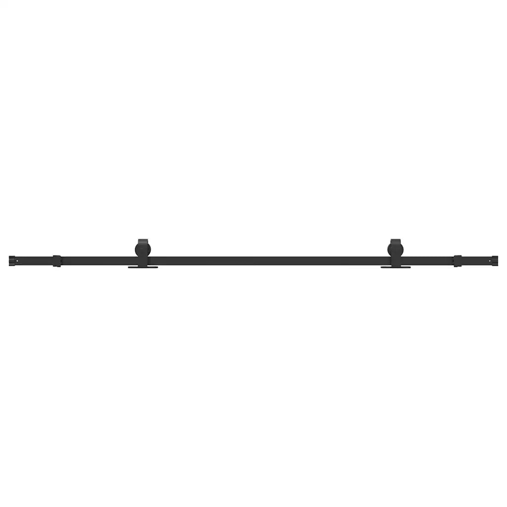 Kit di Binari per Porte Scorrevoli 213 cm Acciaio Nero 4009719