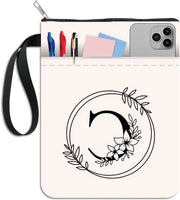Copertina per libri con motivo di fiori bianchi, con chiusura a raccordo, per paperback, con cinturino extra, in tessuto lavabile.