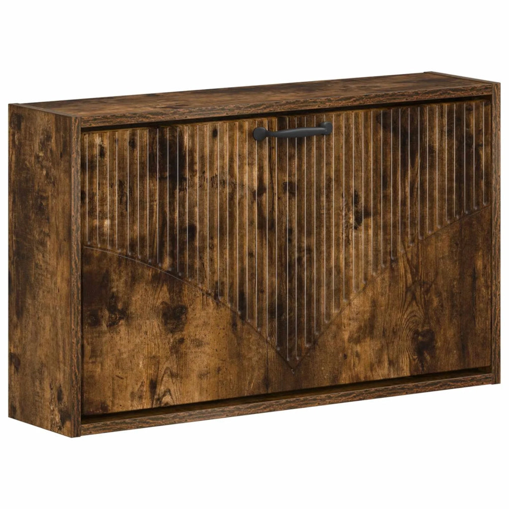 Mobiletto per Scarpe da Muro HOORN 71 x 17 x 43 cm Rovere Fumo 897290