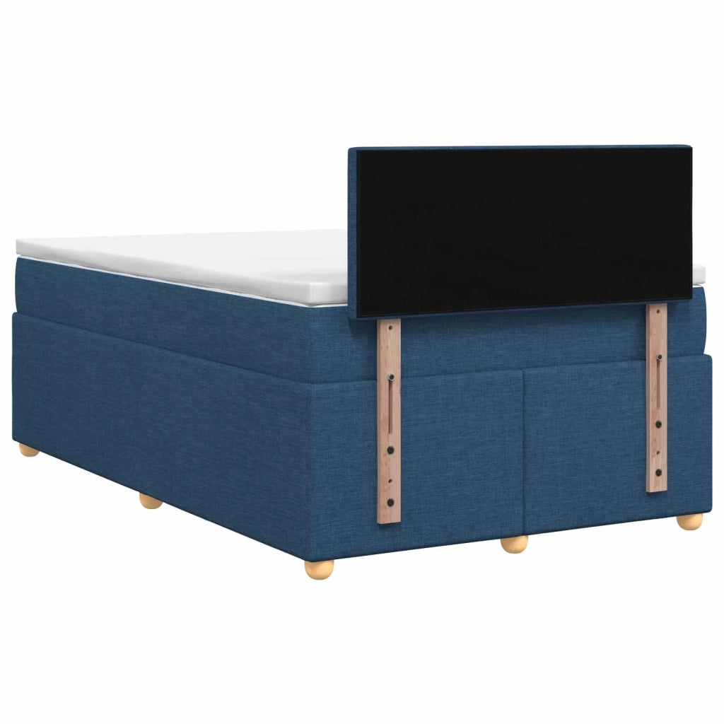 Letto box spring con materasso Blu 120 x 200 cm Tessuto 3450943