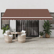 Tenda da Sole Retrattile Manuale Marrone 450x350 cm 3215391