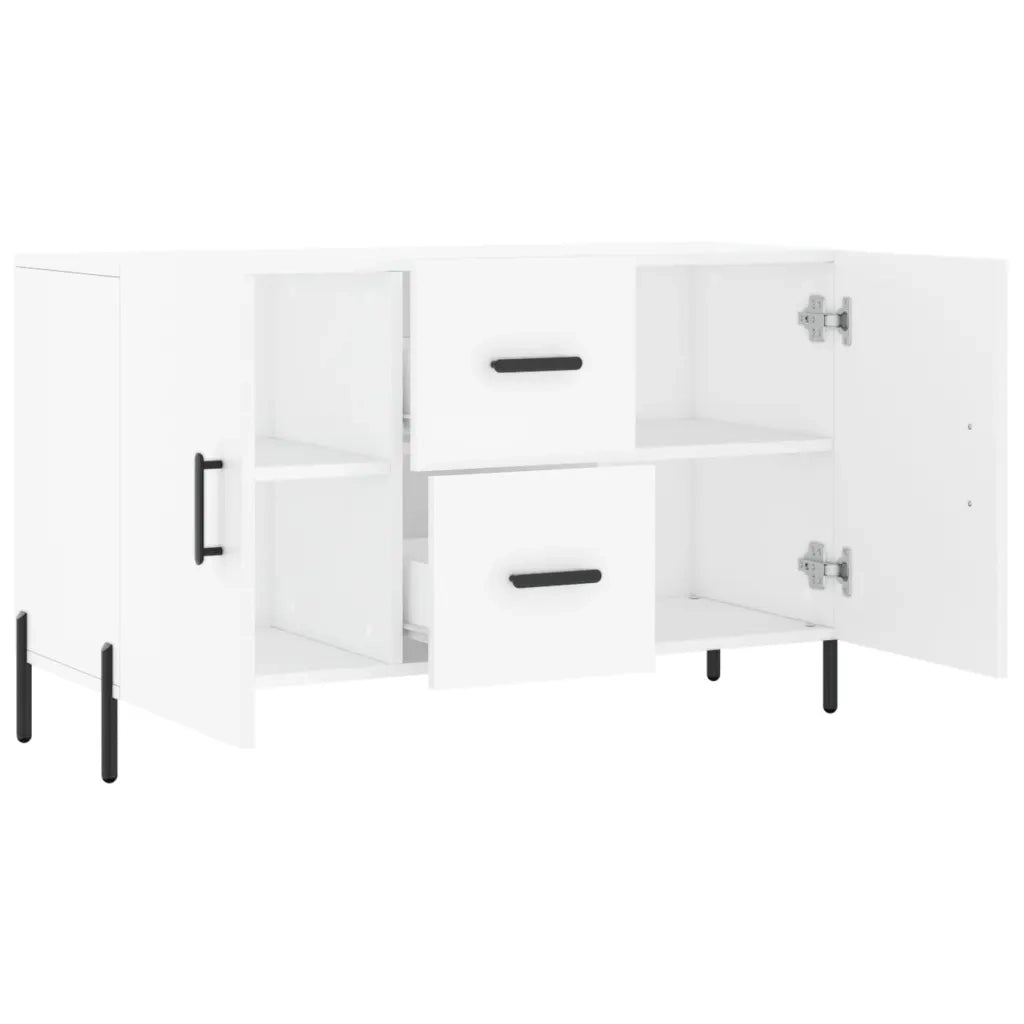 Credenza-Buffet-Armadio da cucina Bianca 100x36x60 cm in Legno Multistrato 369966