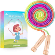 Tou di equilibrio per bambini - 20 cm - Manubrio in legno regolabile - 7 colori - Springa di arcobaleno - Esercizio e gioco all'aperto - Ideale per compleanni