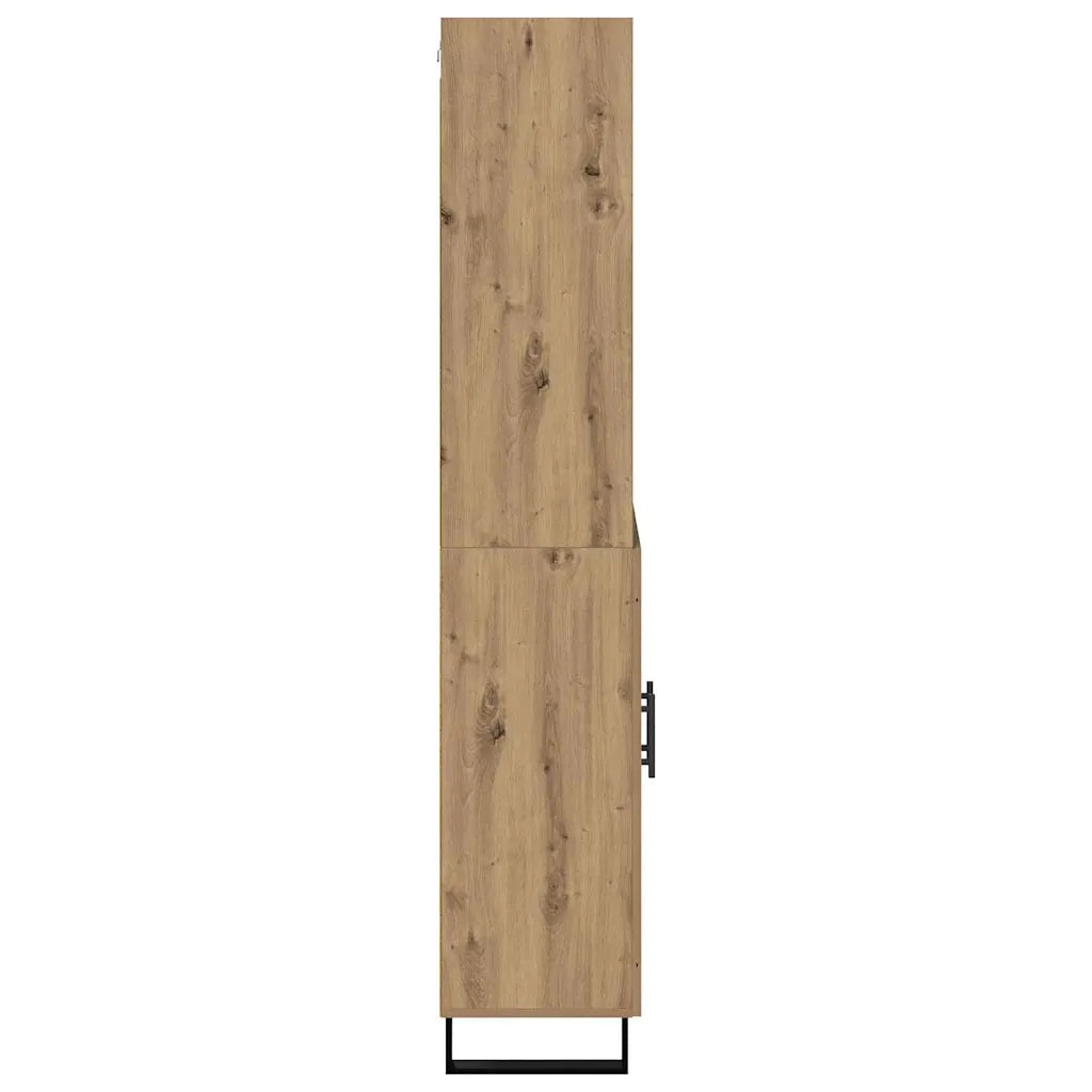 Credenza 2 pcs Rovere artigianale Legno multistrato 3415995
