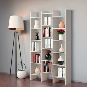 Libreria 15 Ripiani 96x24,8x192 cm in Legno MDF Bianco