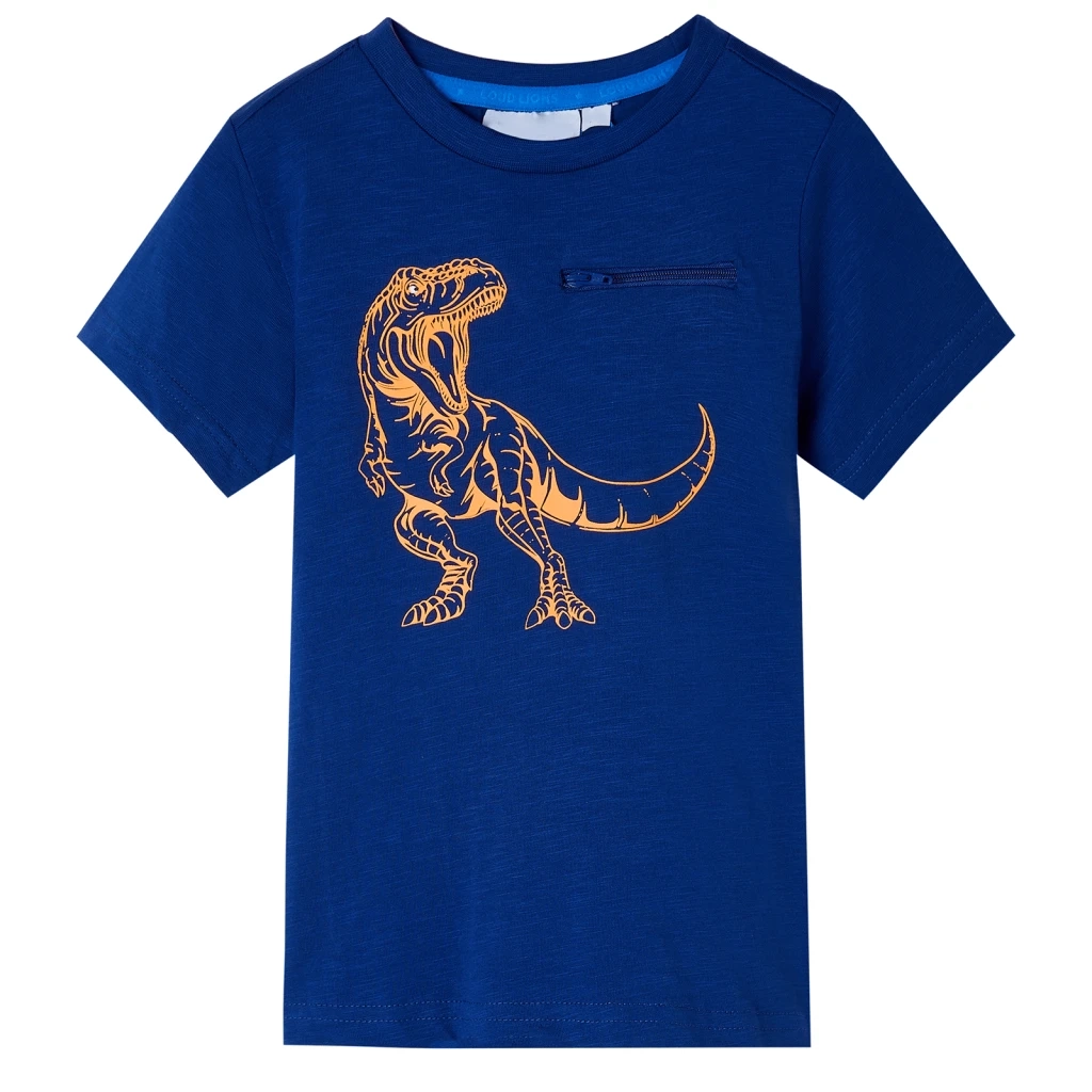 Maglietta da Bambino a Maniche Corte Blu Scuro 128cod mxl 109457