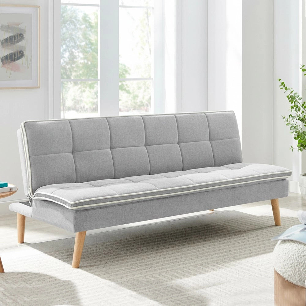 Divano letto Lunaria 3 posti colore grigio design moderno 182x88x80H