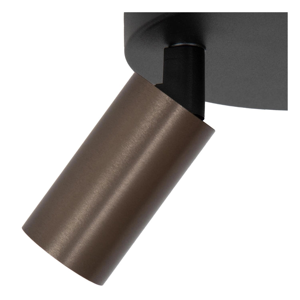 Plafoniera RITMO 3 luci marrone nero MR11 Lucide