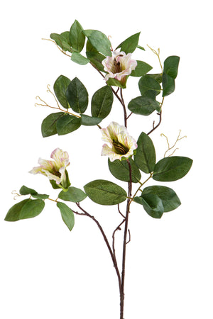 Set 4 Cubea Artificiale con 3 Fiori H.75 cm Bianchi