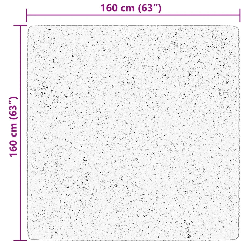 Tappeto a Pelo Corto HUARTE Morbido e Lavabile Crema 160x160 cm 375040
