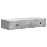 Tavolino da Parete Laterale Grigio Cemento 87,5 x 34,5 x 17 cm