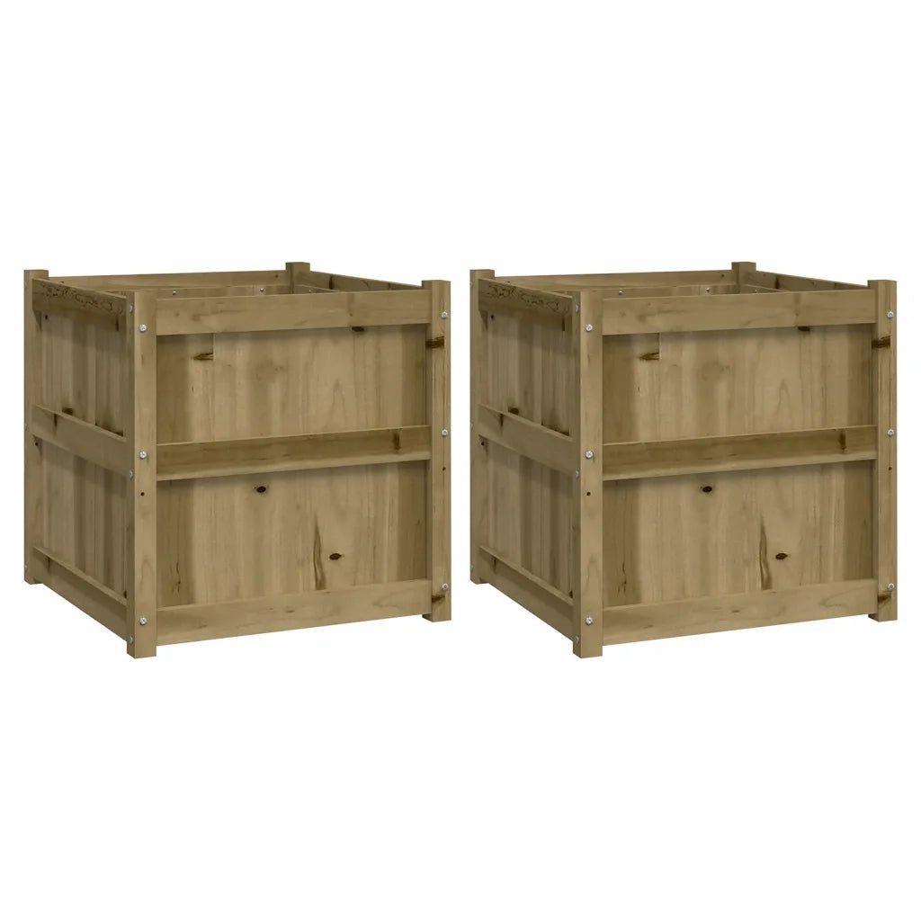 Fioriere da Giardino 2 pz in Legno di Pino Impregnato 837433