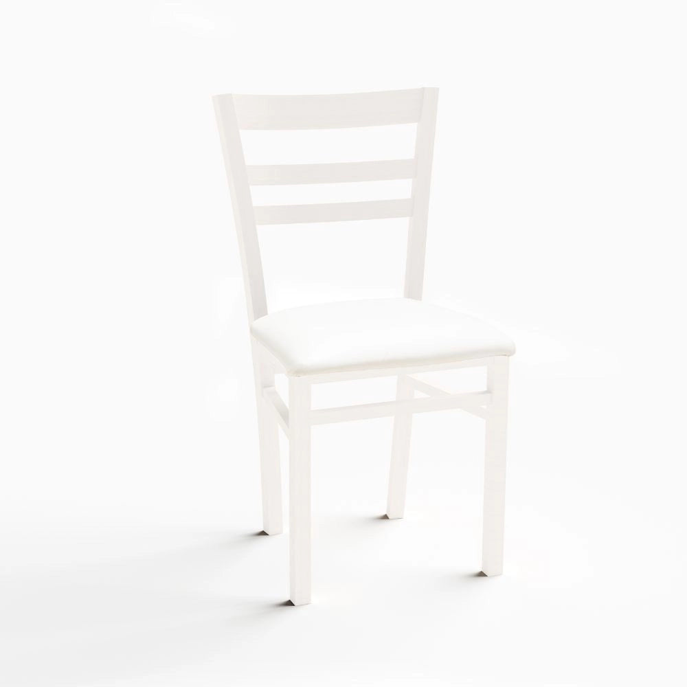 Set 2 sedie in legno Cromica colore bianco opaco