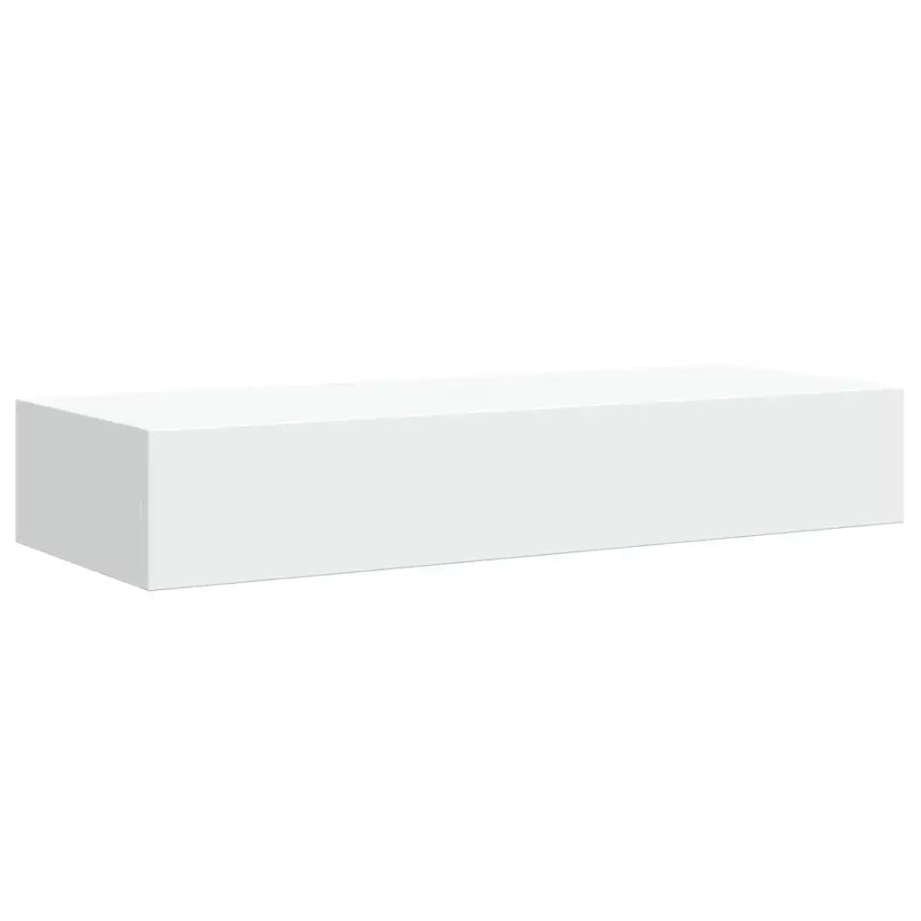 Scaffale con Cassetti da Parete | Mensola sospesa Bianco 60x23,5x10 cm in MDF
