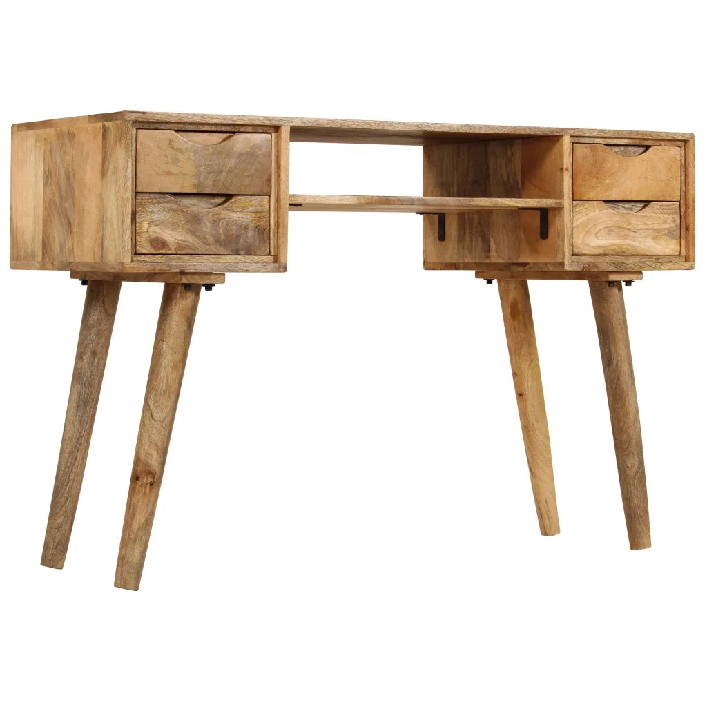 Scrivania in Legno Massello di Mango 115x47x76 cm 246791