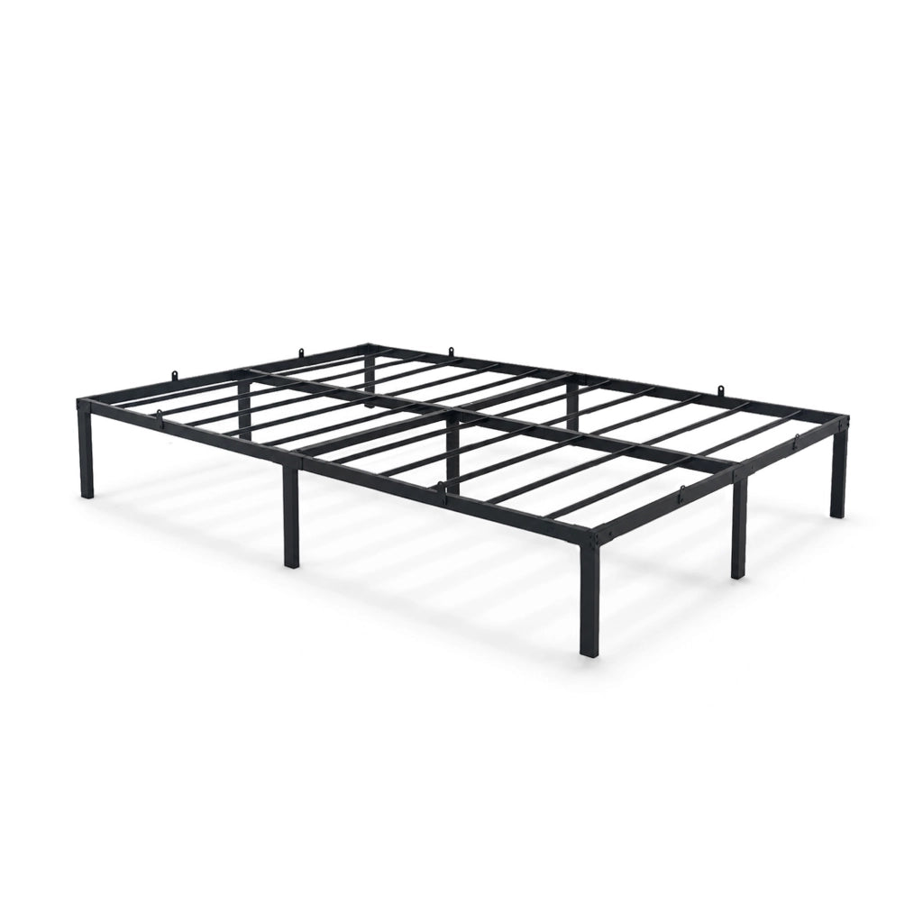 Struttura Letto Pieghevole in Metallo Rete a Doghe 120x200 cm Nero Letto per Ospiti 9 Gambe 20 Doghe