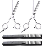 Taglieri per capelli professionale per tagliare - Set da 4 pezzi da 15 cm per uomini, donne, bambini e animali domestici (Argento)
