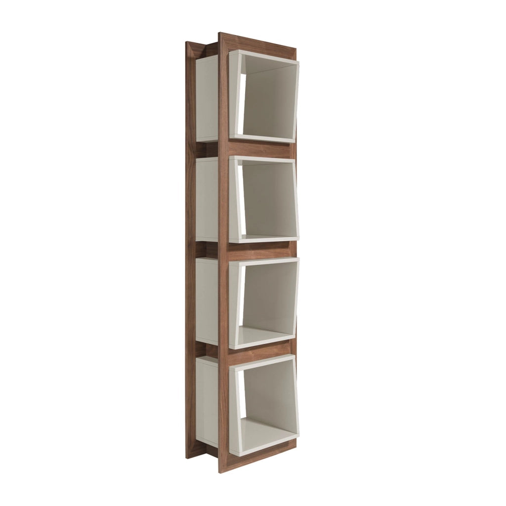 Scaffale a cubo in noce