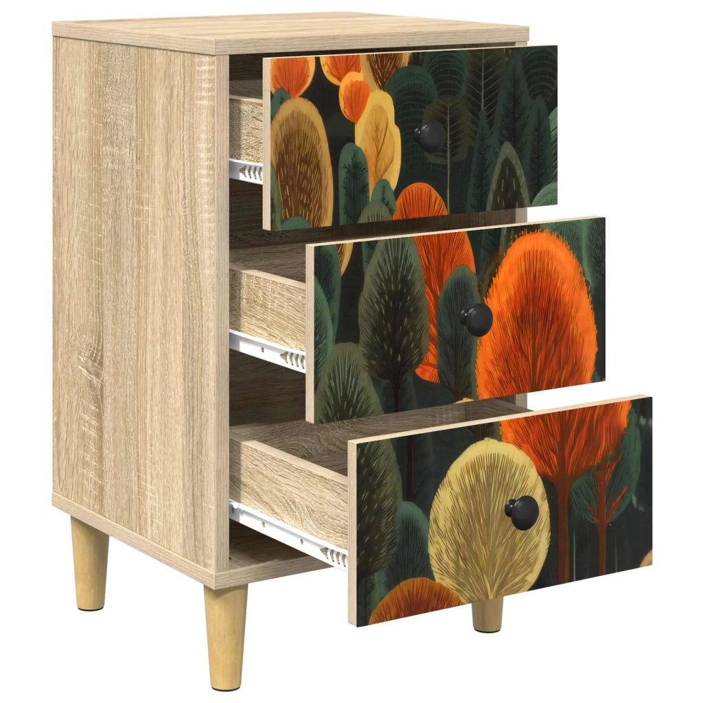 Armadio da Notte ZAANDAM 2 pz Rovere Sonoma 36 x 33 x 60 cm 8007292