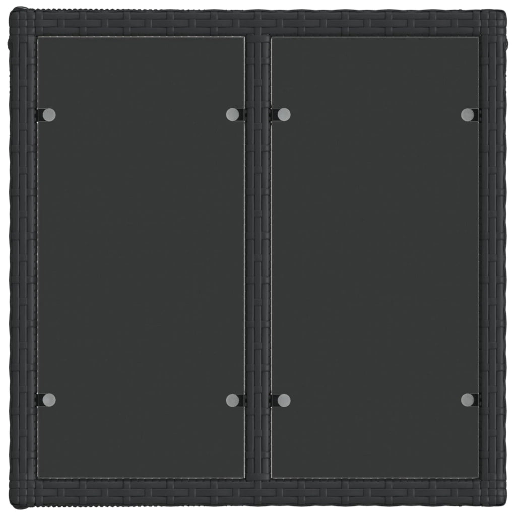 Set Divano da Giardino 5 pz | Set Salotto da Giardino Nero polyrattan