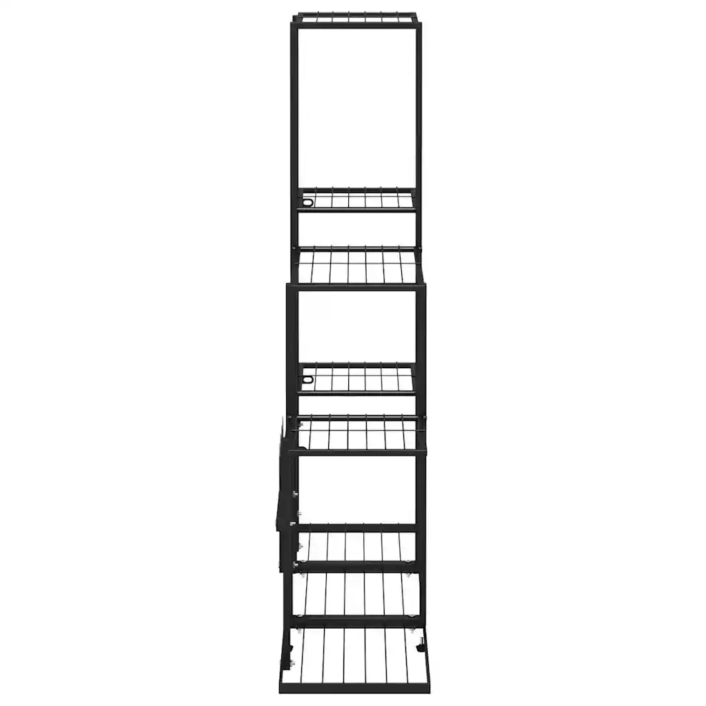 Portapiante | Sostegno per piante 94,5x25x88 cm Nero in Metallo
