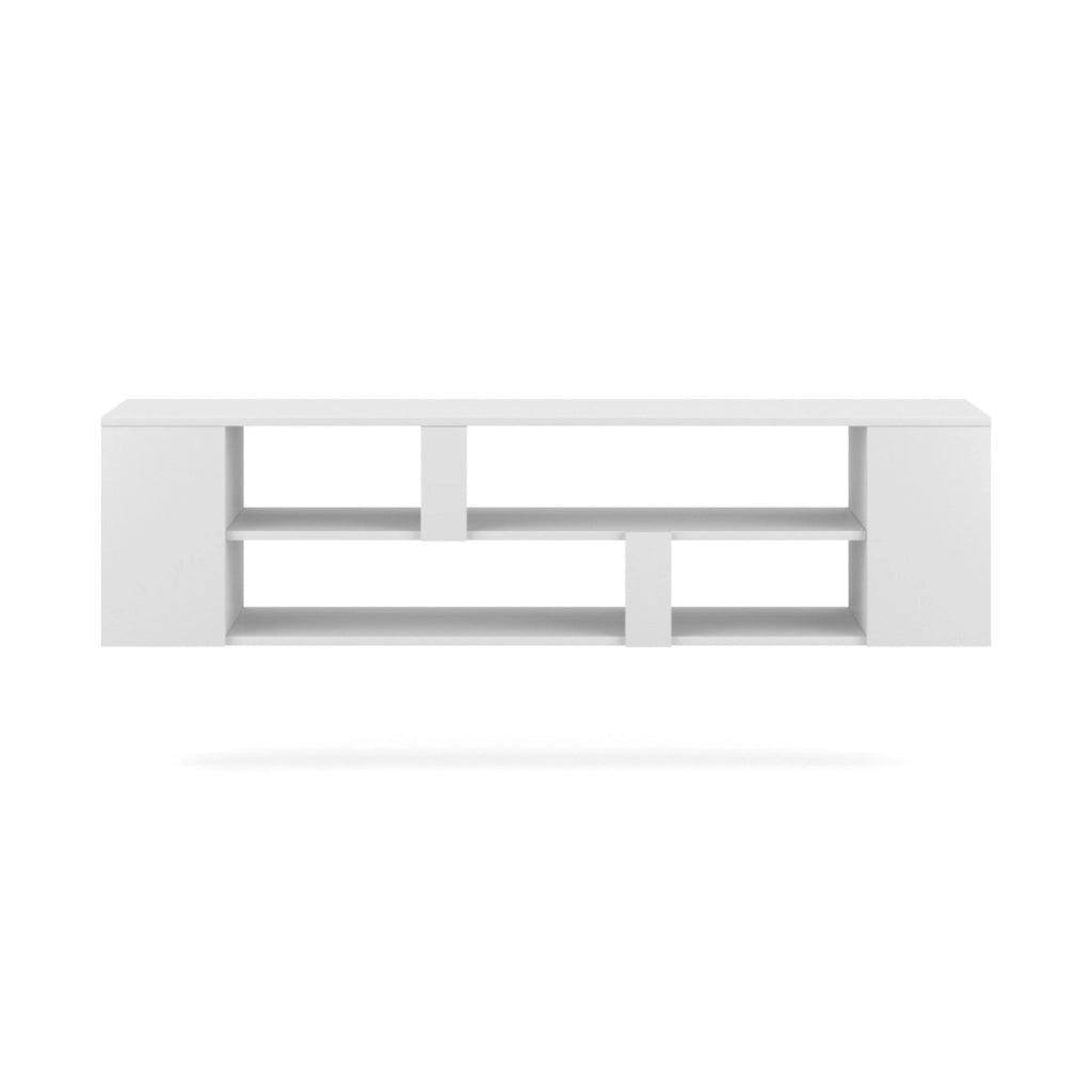 Mobile porta TV sospeso collezione CLARA colore bianco 155cm con 6 vani