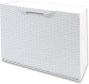 SCARPIERA MODULARE RATTAN in plastica BIANCO CM 51X17,3 H.CM 40,1 agganciabile, componibile e incastrabile