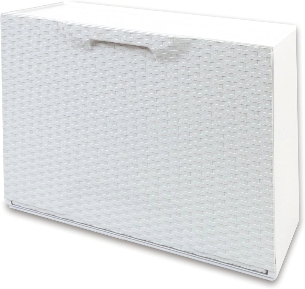 SCARPIERA MODULARE RATTAN in plastica BIANCO CM 51X17,3 H.CM 40,1 agganciabile, componibile e incastrabile