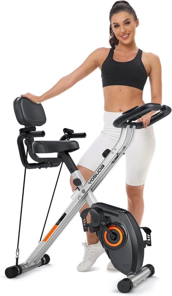 Bicicletta da Esercizio Pieghevole 5 in 1 YOSUDA ¨C zephmum ¨C Monitor LCD, Capacita 150KG