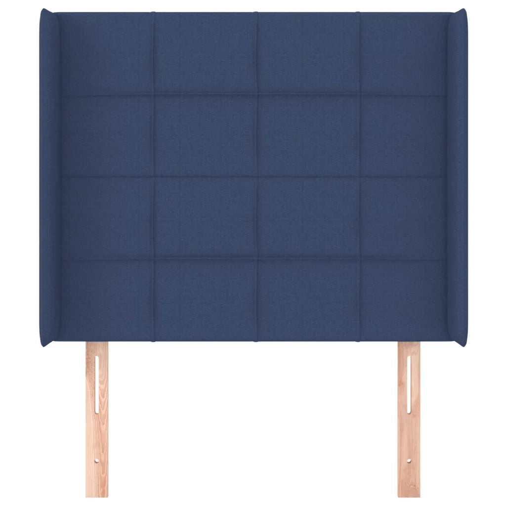 Testiera ad Orecchio Blu 83x16x118/128 cm in Tessuto