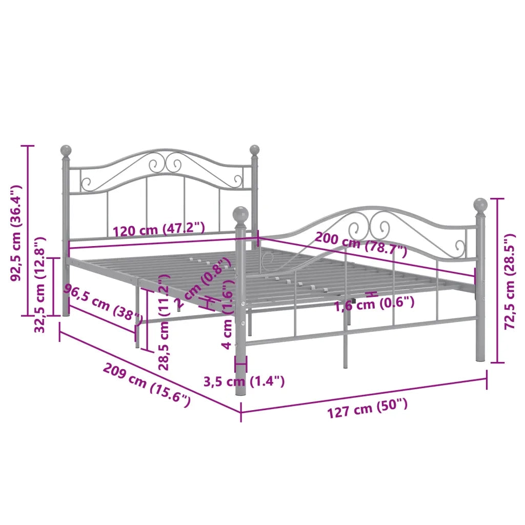Giroletto Grigio in Metallo 120x200 cm cod mxl 62231