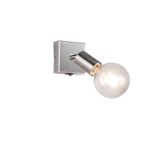 Faretto Spot Orientabile Parete Muro Acciaio Satinato Vannes GD Trio
