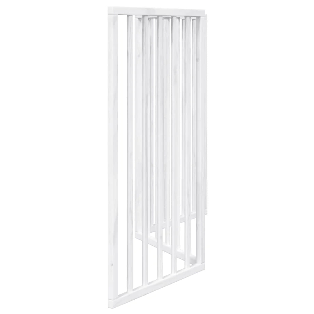 Cancelletto di sicurezza pieghevole a 3 pannelli per cani 150 cm legno di pioppo bianco 02_0023074