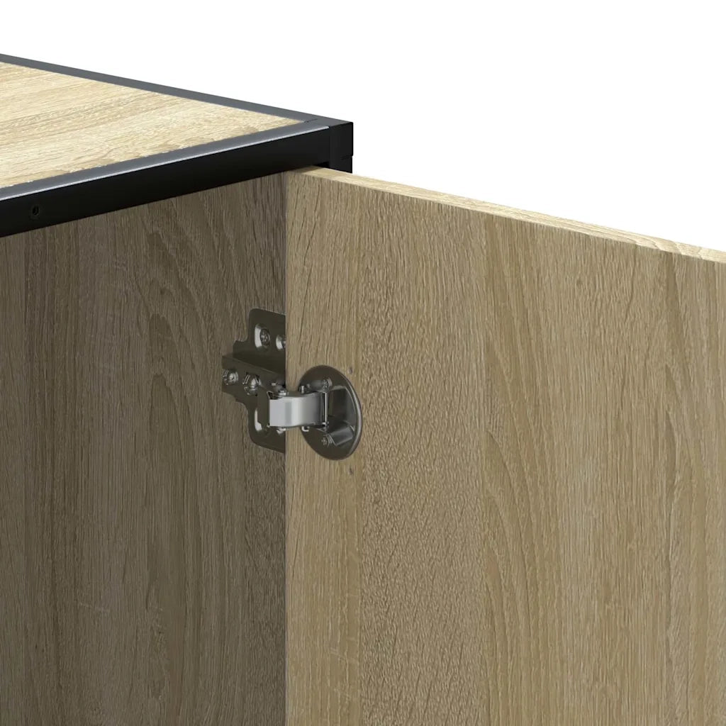 Scarpiera Sonoma Rovere 100x40x53,5 cm in Truciolato e Metallo 849215