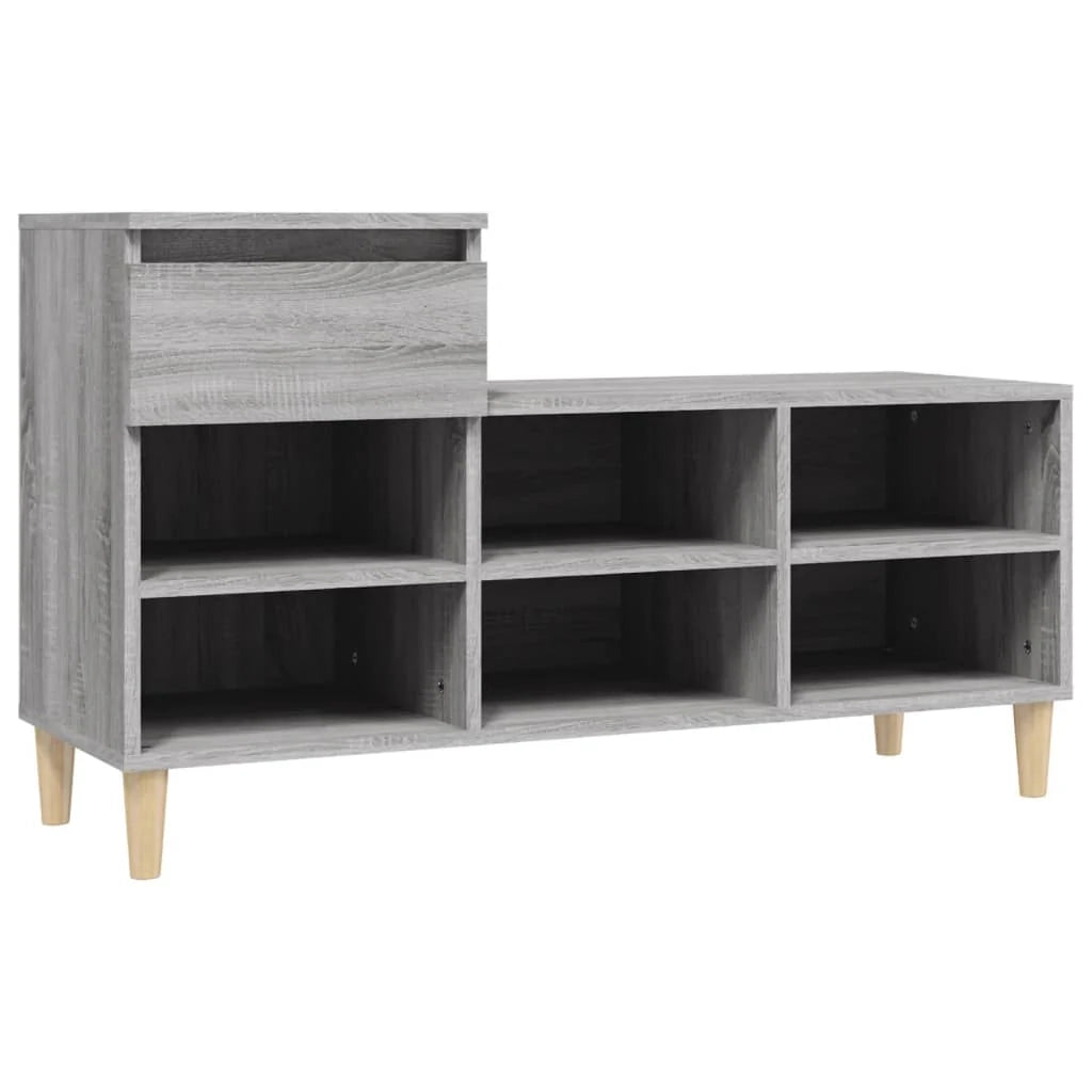 Scarpiera mobile contenitore per scarpe mobile per ingresso/corridoio/soggiorno design Sonoma 102 x 36 x 60 cm legno ingegnerizzato grigio 02_0022046