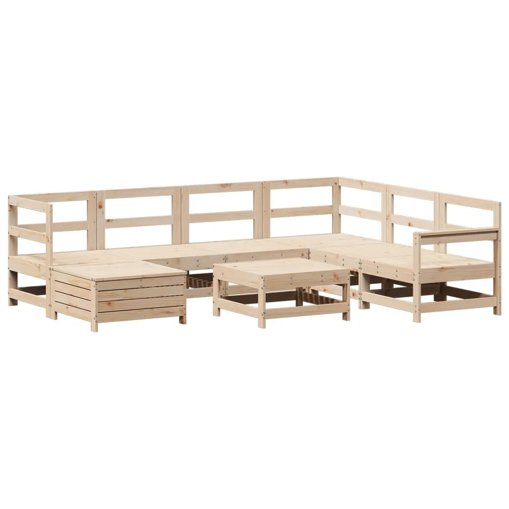 Set Divani da Giardino 8 pz in Legno Massello di Pino 3250604