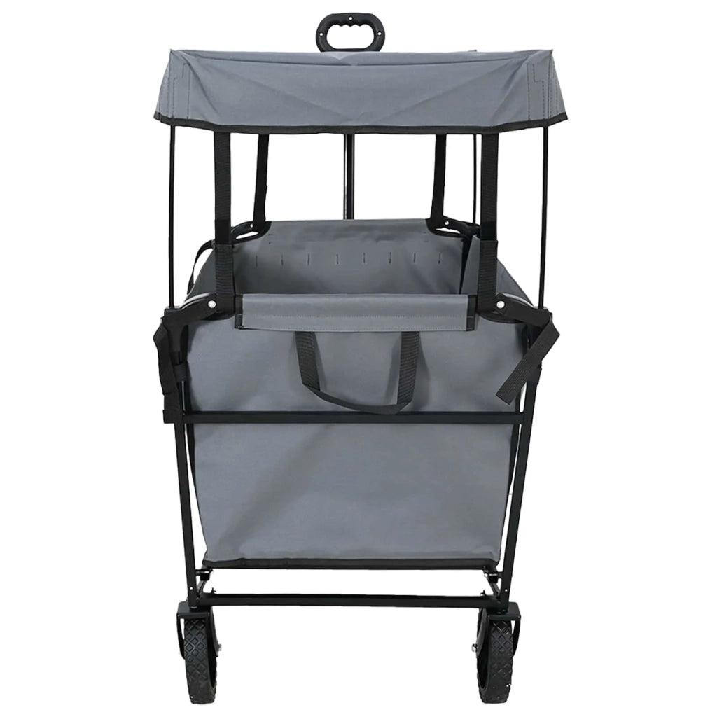 Carrello a Mano Pieghevole Grigio 105 x 56.5 x 116 cm 42020664