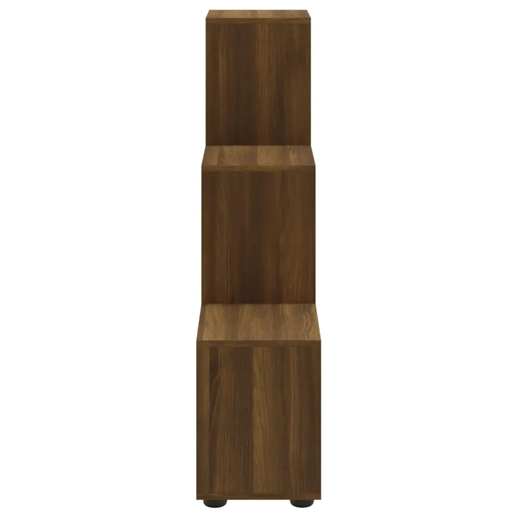 Libreria a Scala Rovere Marrone 107 cm in Legno Multistrato 342608
