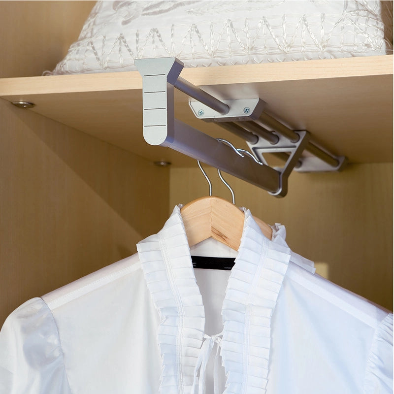 Portapantaloni estraibile, Destro, Acciaio e Tecnoplastica, Verniciato alluminio