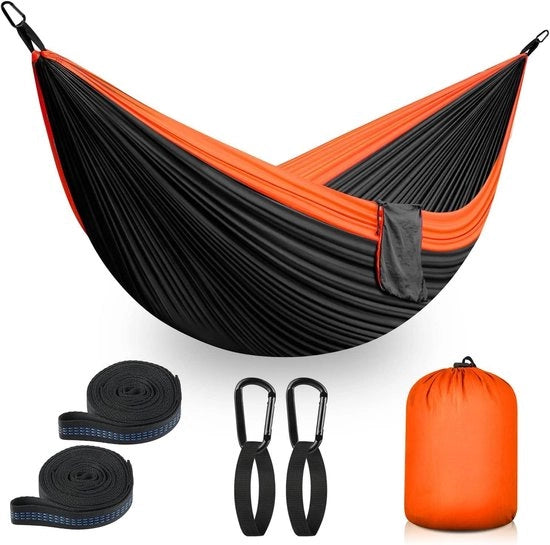 Hammock da Campeggio per 2 Persone - 300 x 200cm, Ultraleggero, Portatile, Hammock da Viaggio con Capacità di Carico fino a 300kg, Hammock da Giardino e Spiaggia a Doppia Piazza, Nylon Paracadutista, Respirabile