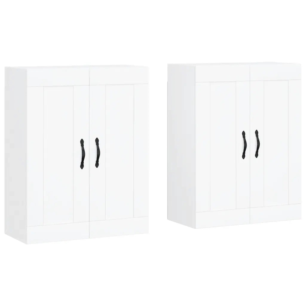 Armadietti a Parete 2 pz Bianchi in Legno Multistrato CFW5696280